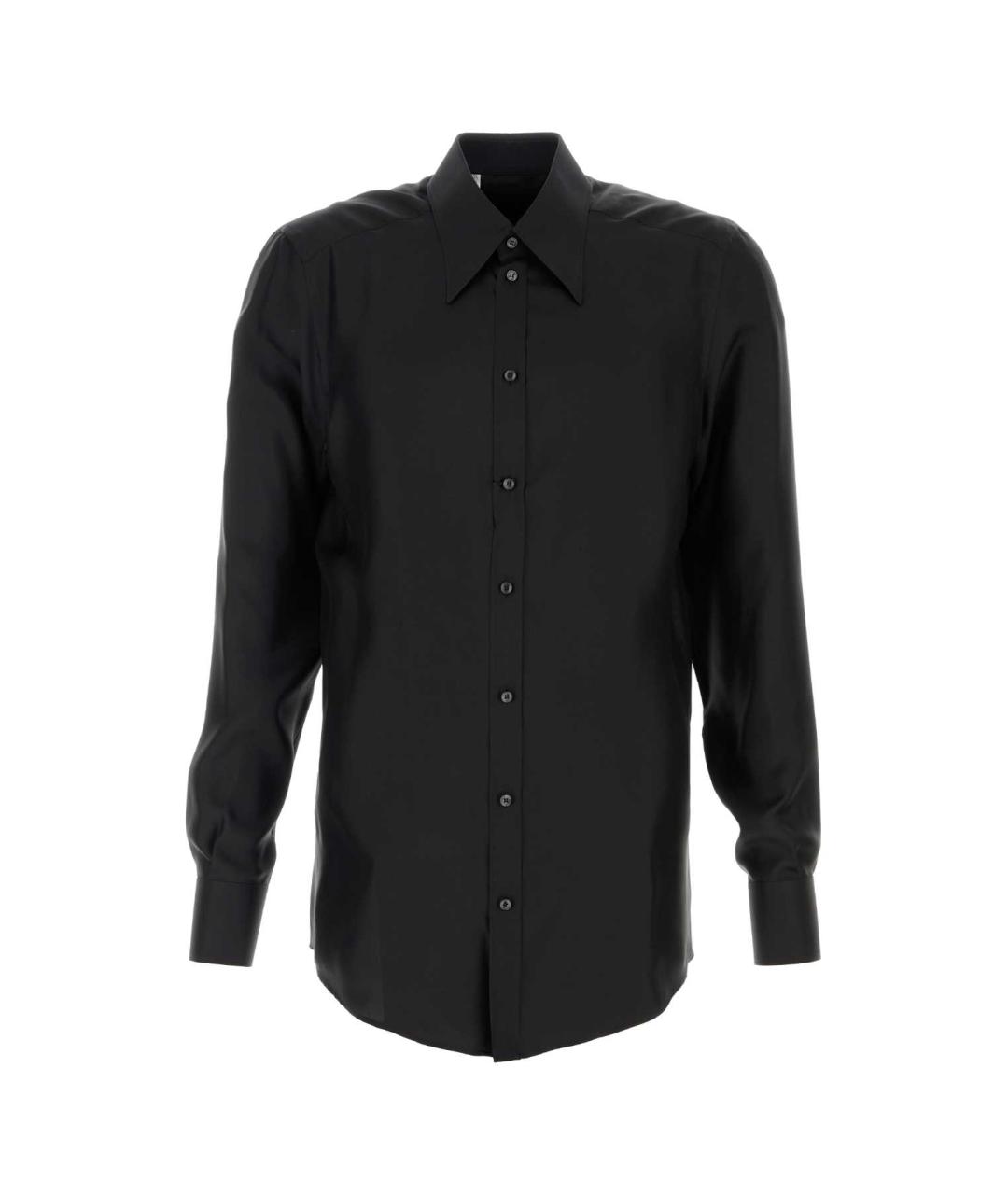 DOLCE&GABBANA Черная шелковая кэжуал рубашка, фото 1