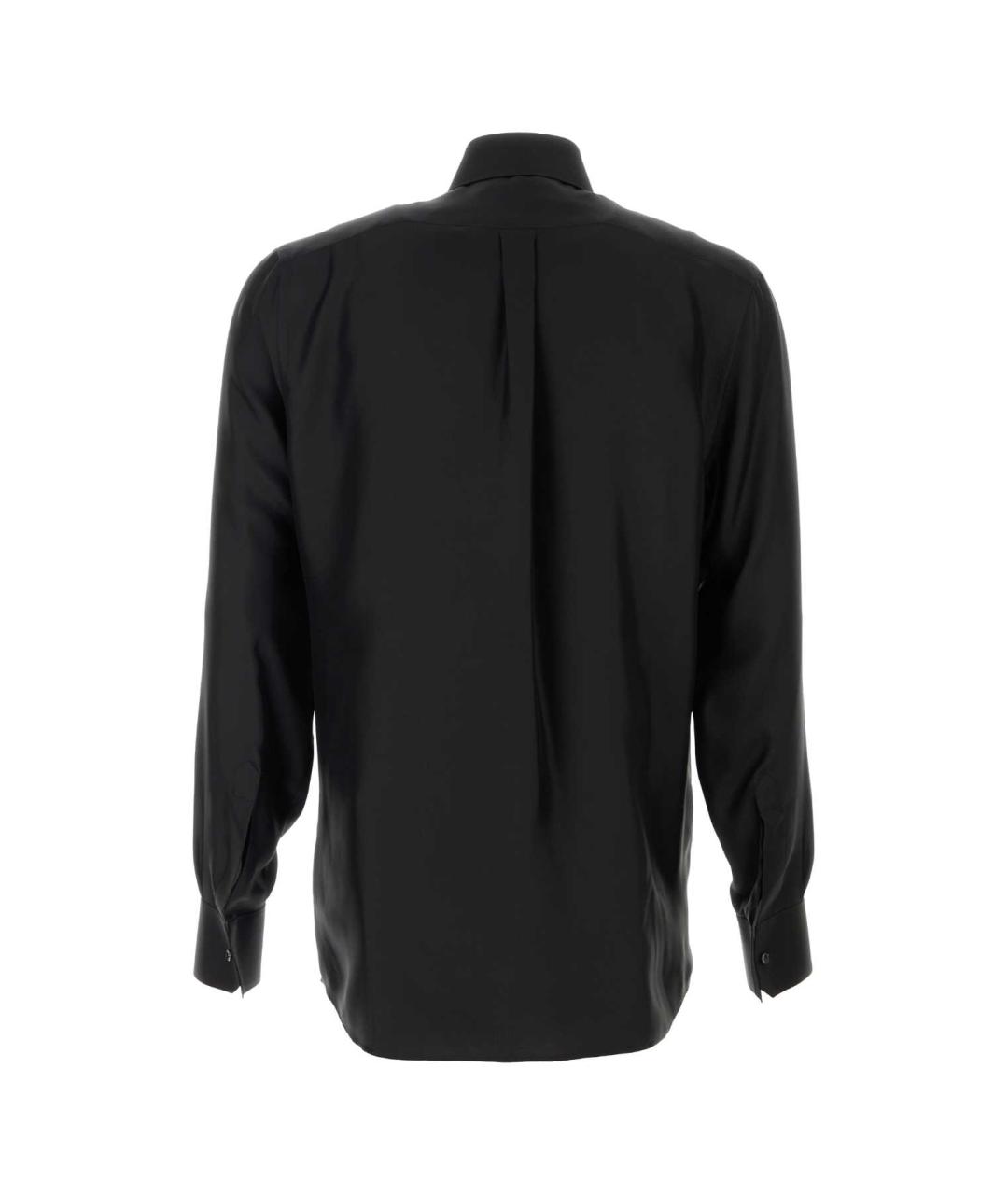 DOLCE&GABBANA Черная шелковая кэжуал рубашка, фото 2