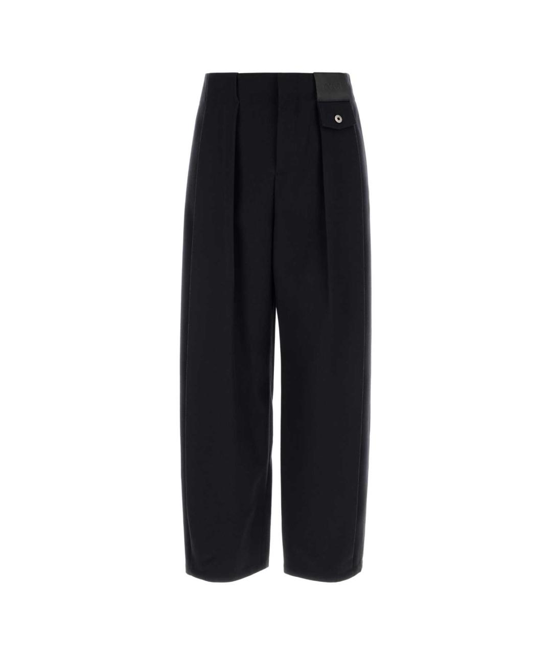 LOEWE Синие шерстяные повседневные брюки, фото 1