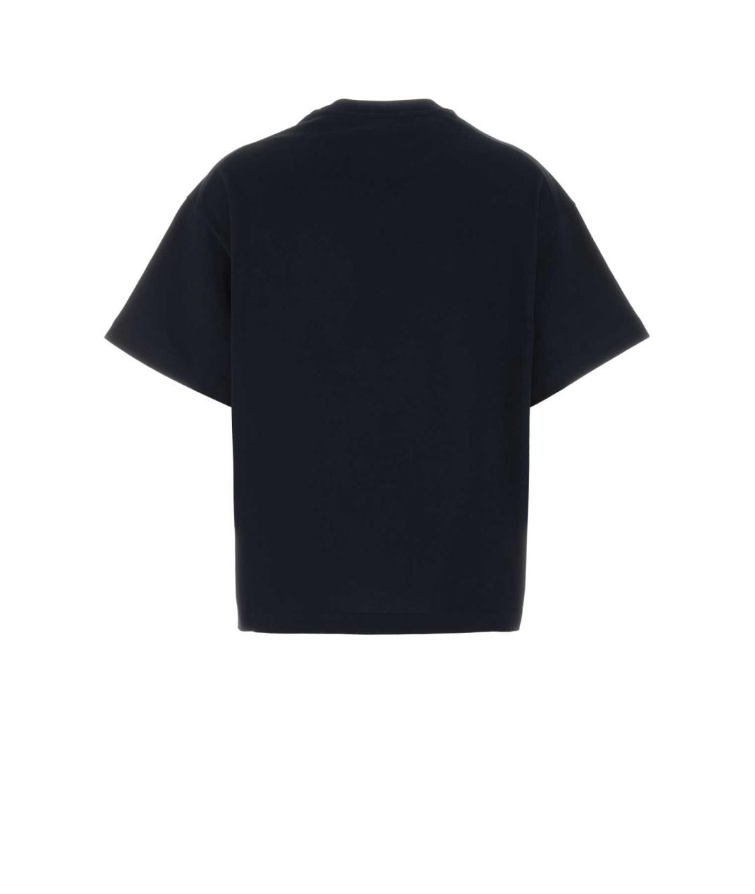 JIL SANDER Синяя хлопковая футболка, фото 2