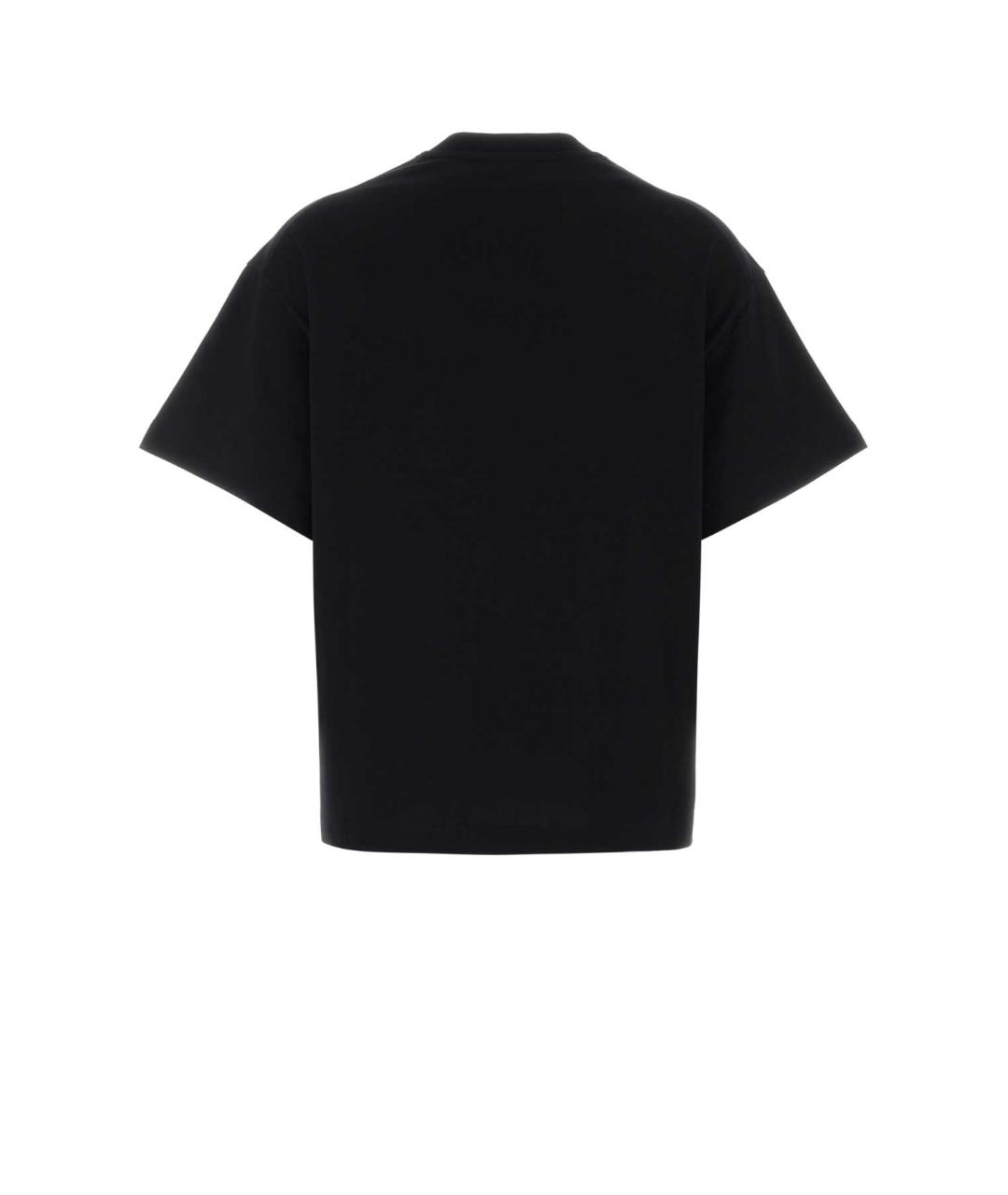 JIL SANDER Черная хлопковая футболка, фото 2