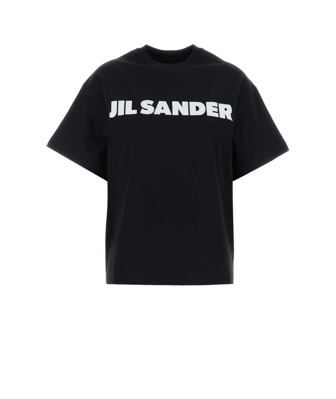 JIL SANDER Черная хлопковая футболка, фото 1