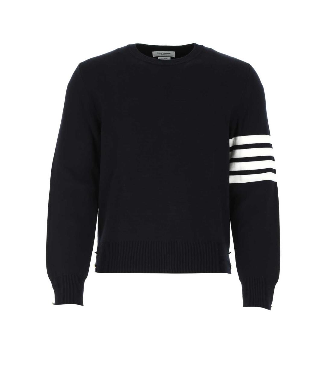 THOM BROWNE Темно-синий хлопковый джемпер / свитер, фото 1