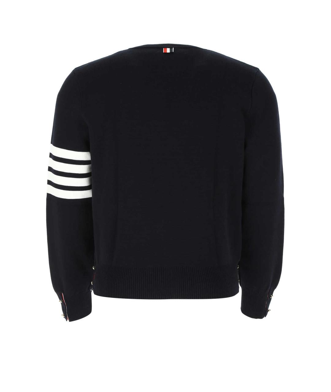 THOM BROWNE Темно-синий хлопковый джемпер / свитер, фото 2