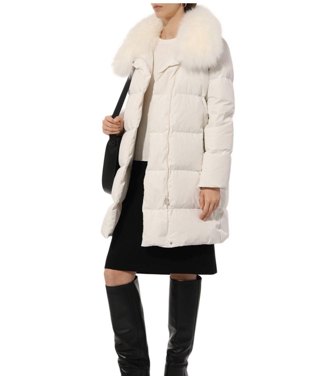 YVES SALOMON Белый пуховик, фото 4