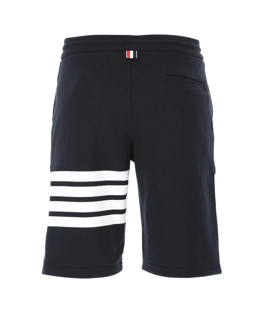 THOM BROWNE Темно-синие хлопковые шорты, фото 2