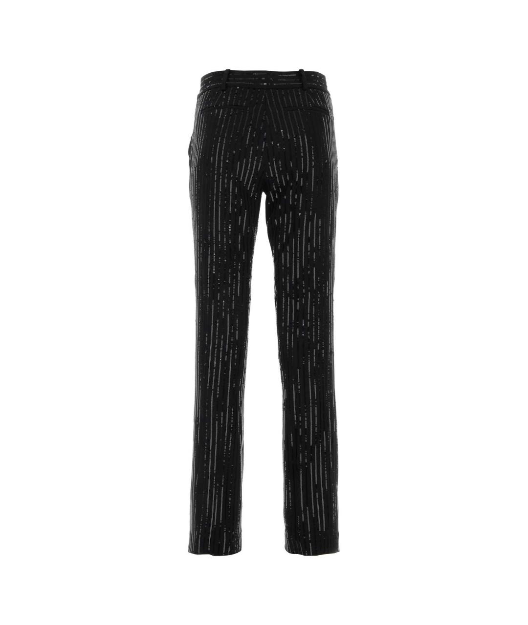 MICHAEL KORS Черные полиэстеровые прямые брюки, фото 2