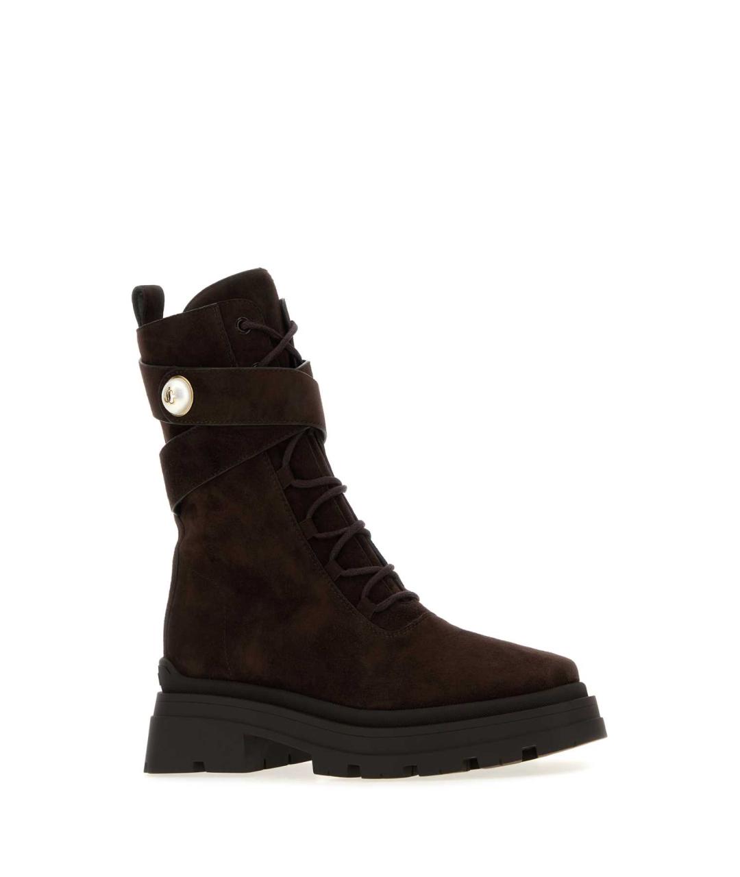 JIMMY CHOO Коричневые замшевые ботинки, фото 2