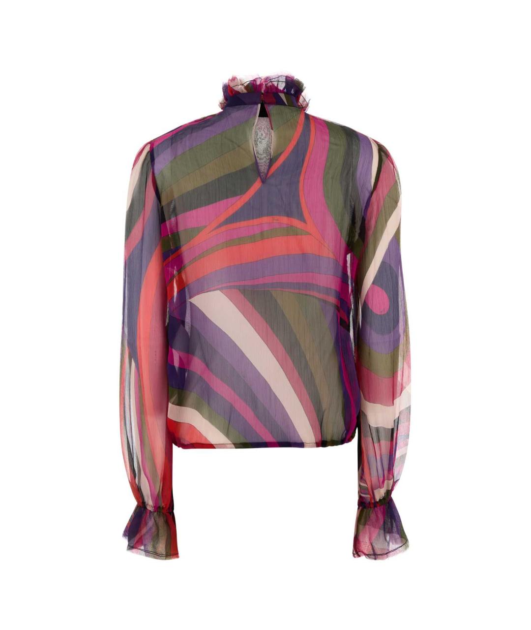 EMILIO PUCCI Мульти шелковая блузы, фото 2