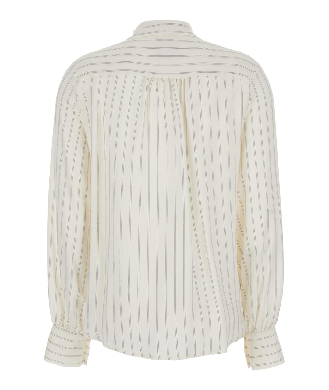 SEMICOUTURE Белая шелковая рубашка, фото 2