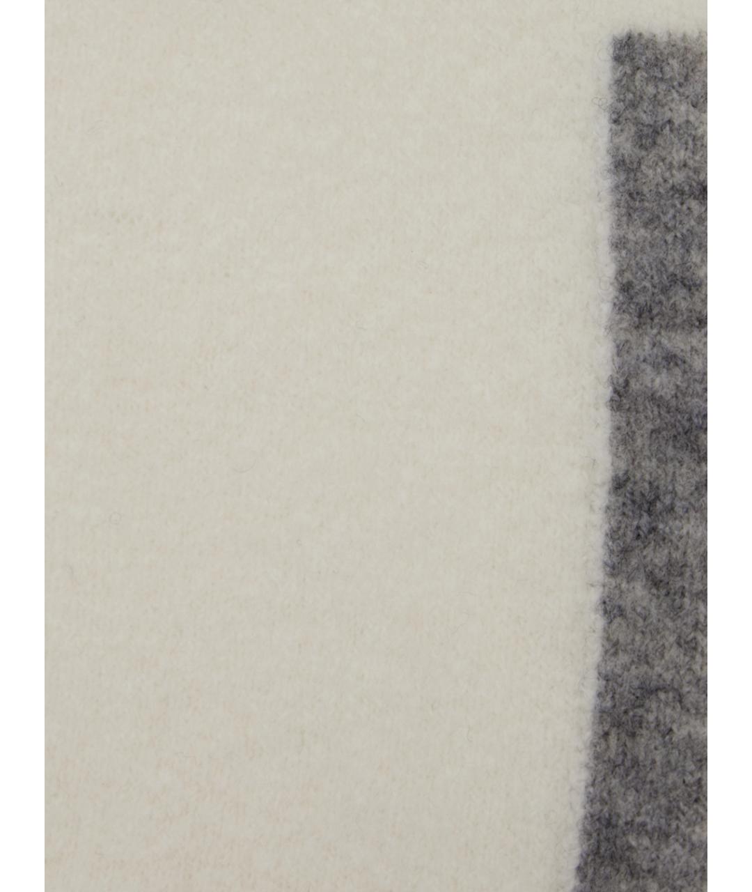 SEMICOUTURE Белый шерстяной шарф, фото 3