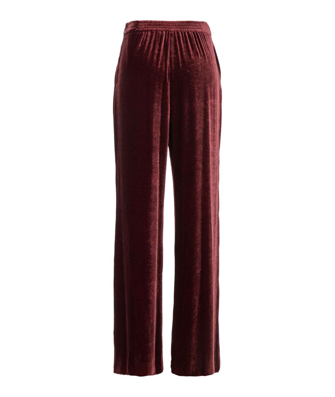 ETRO Бордовые вискозные прямые брюки, фото 2