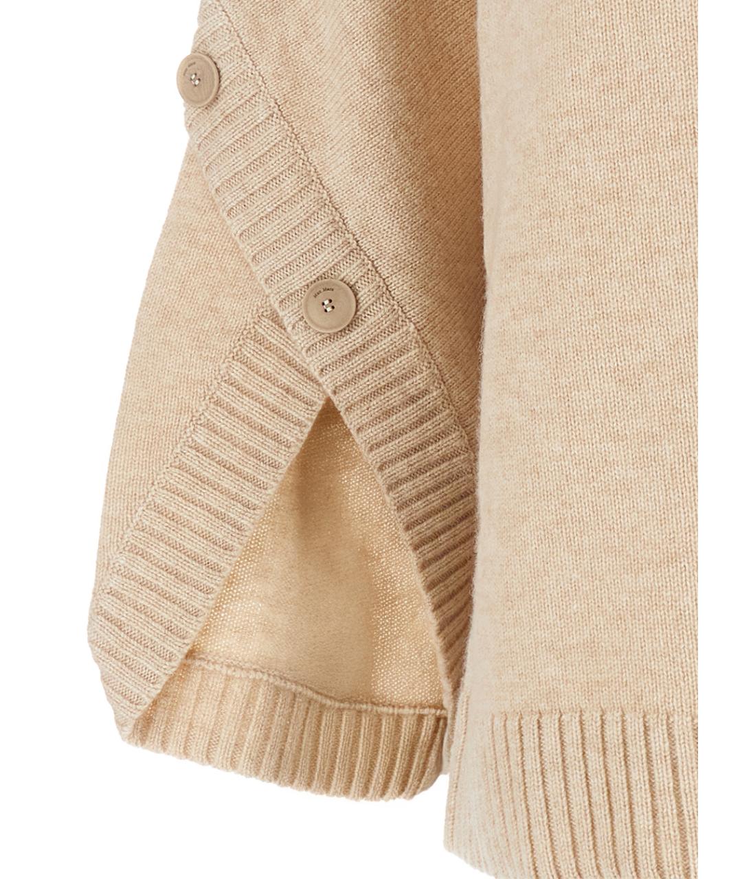MAX MARA Бежевый шерстяной джемпер / свитер, фото 3