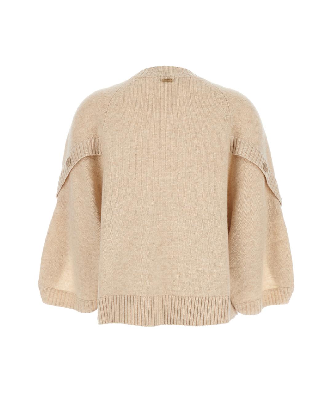 MAX MARA Бежевый шерстяной джемпер / свитер, фото 2