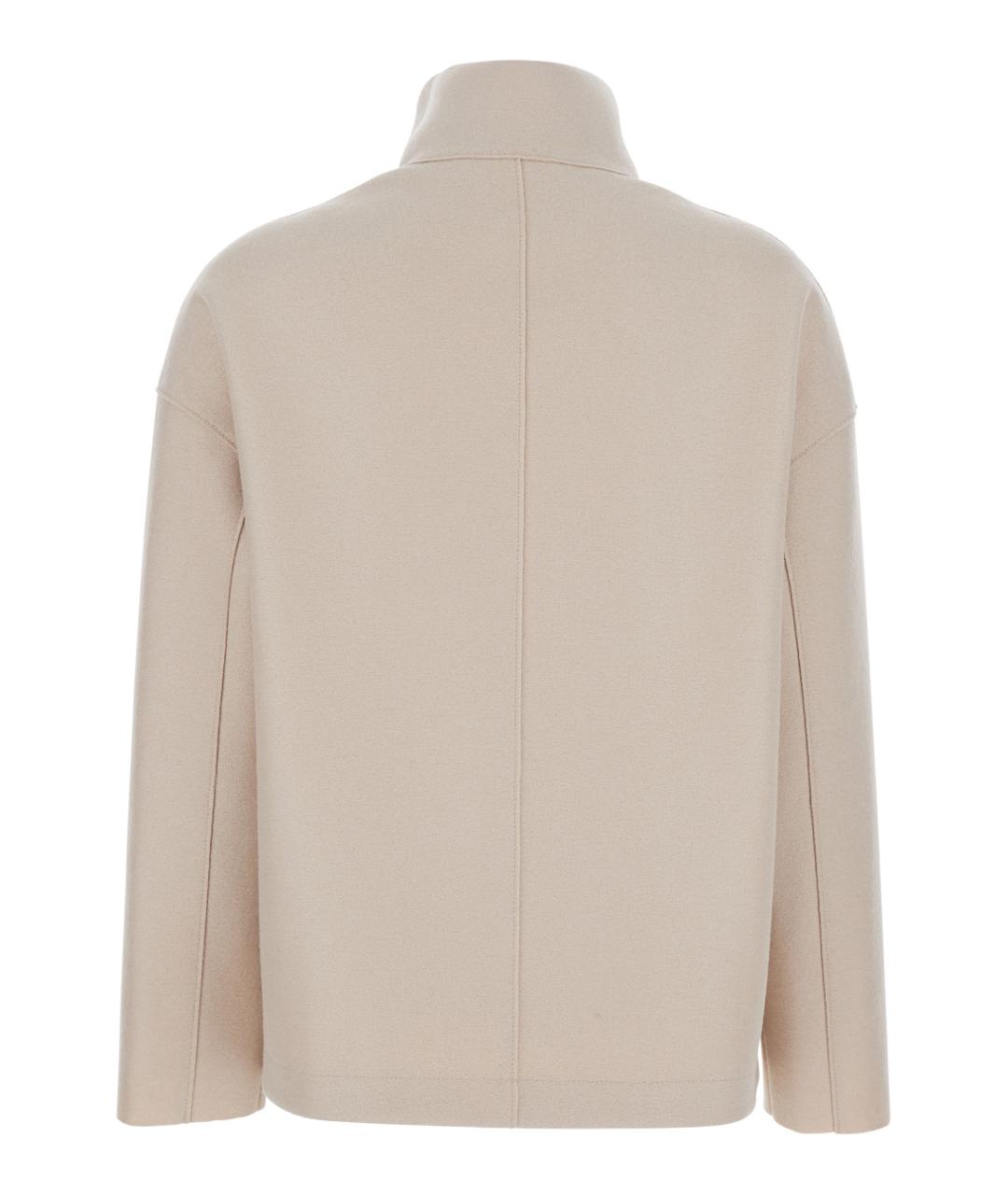 HARRIS WHARF LONDON Бежевое шерстяное пальто, фото 2