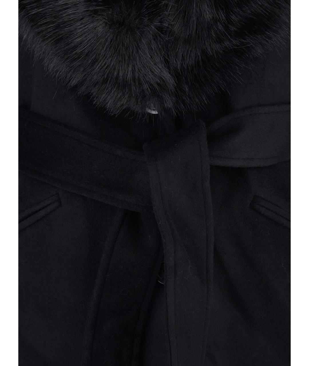 MICHAEL MICHAEL KORS Черное шерстяное пальто, фото 3