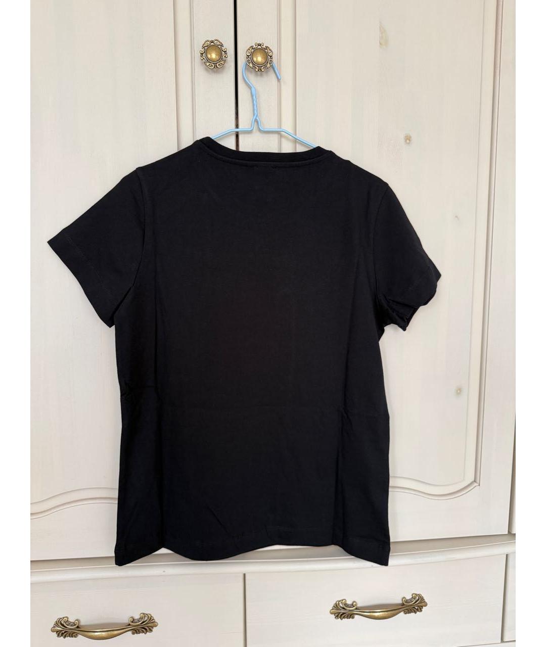 PINKO Черная хлопковая футболка, фото 2