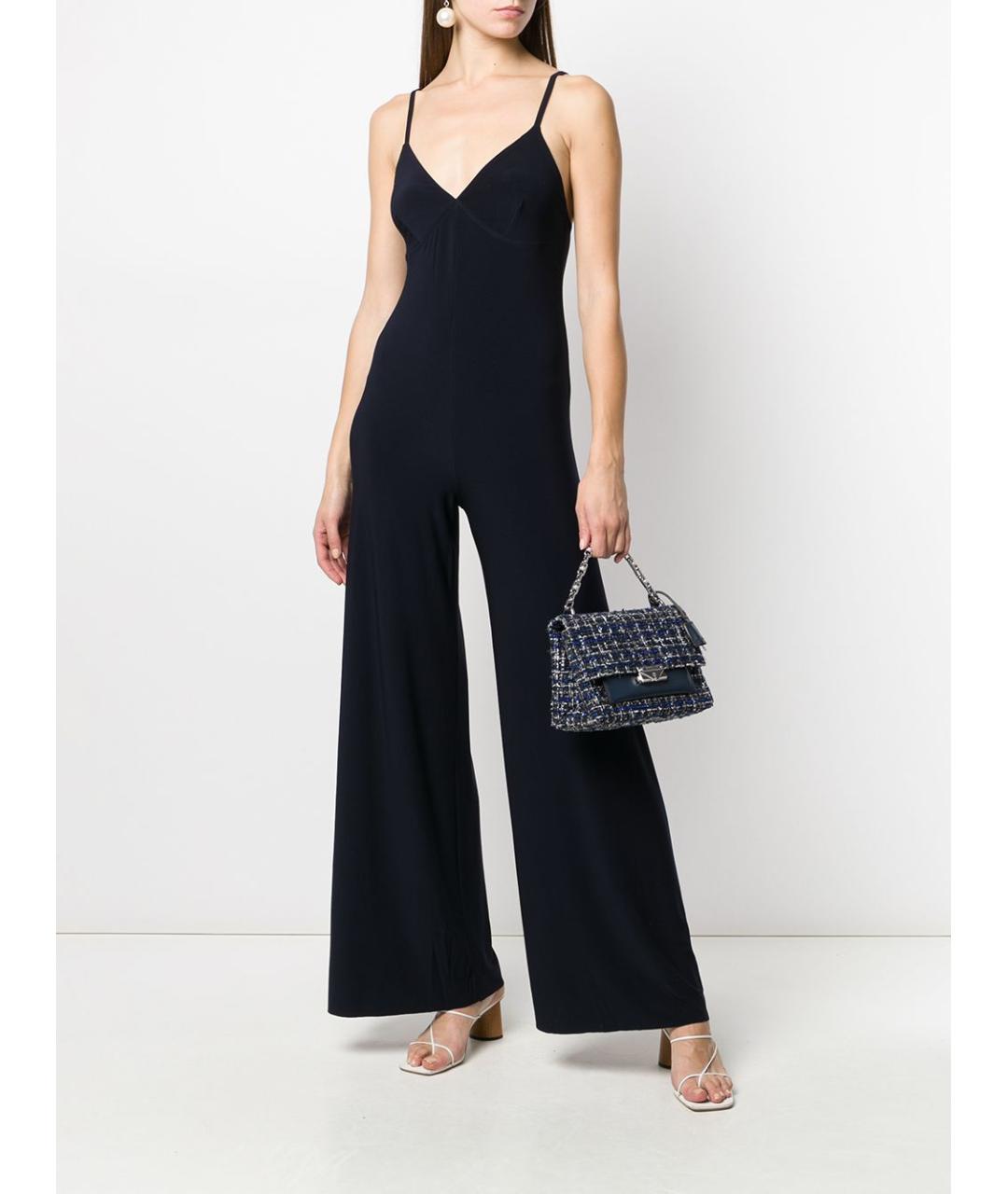 NORMA KAMALI Синий полиэстеровый комбинезон, фото 5