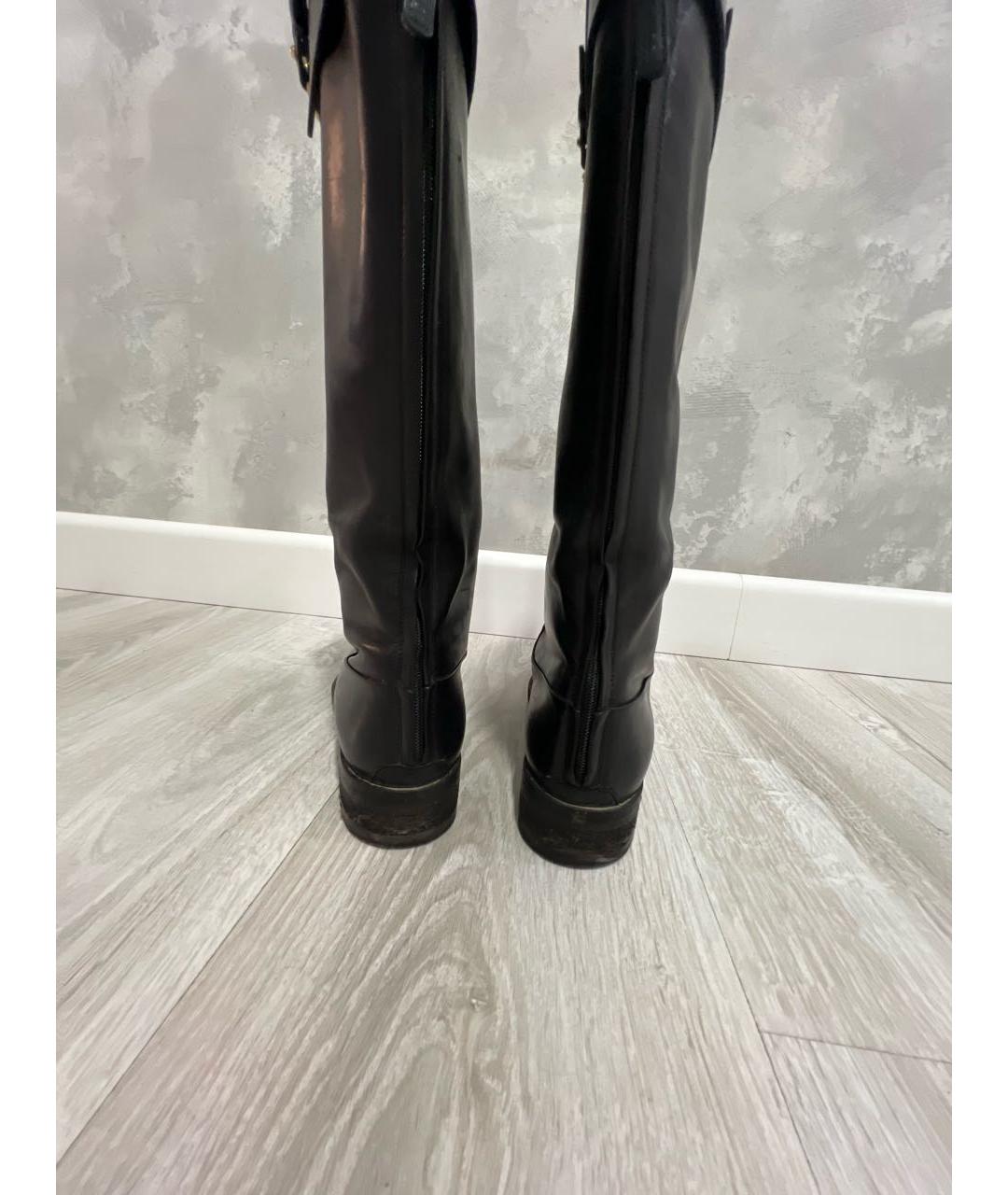 GUCCI Черные кожаные сапоги, фото 4