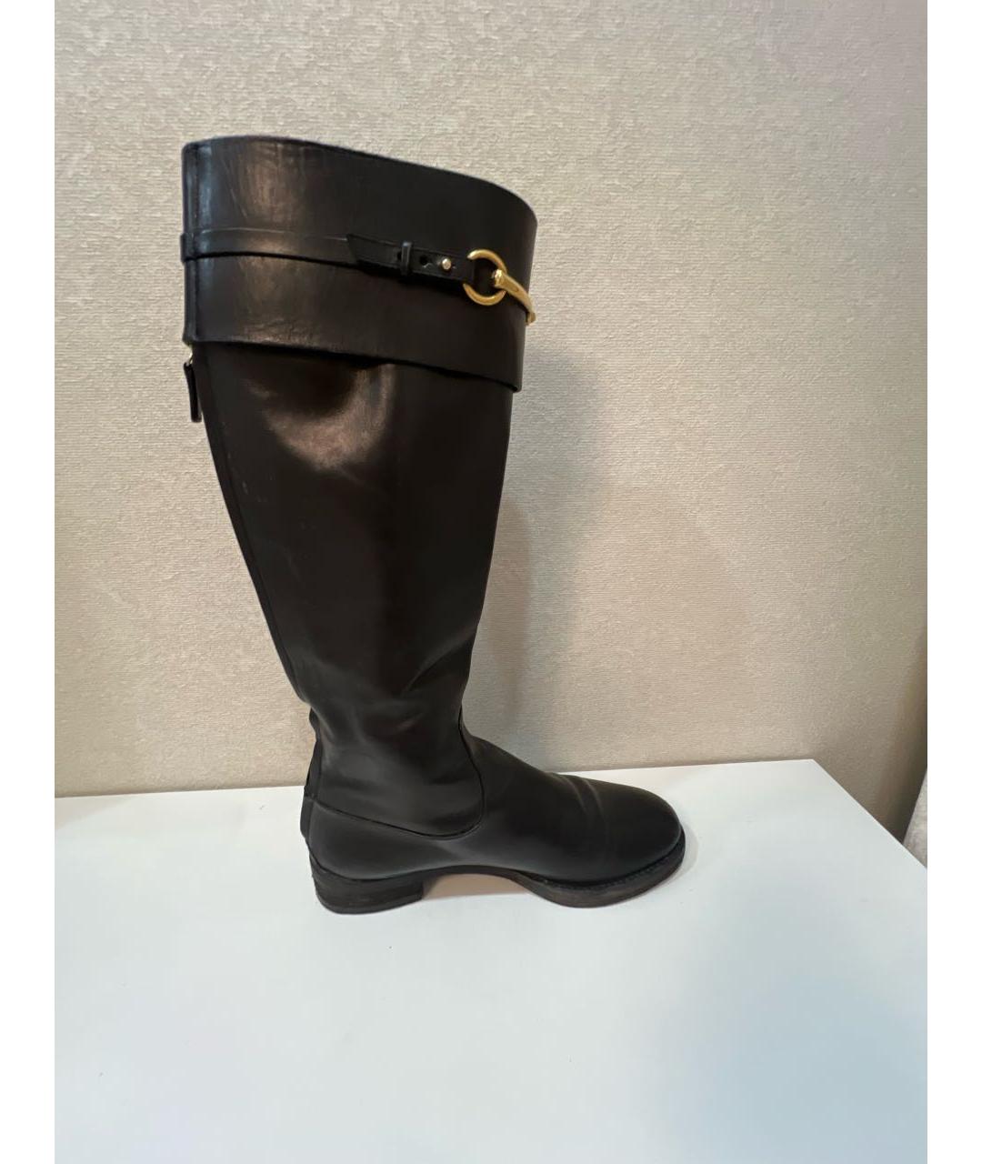 GUCCI Черные кожаные сапоги, фото 8