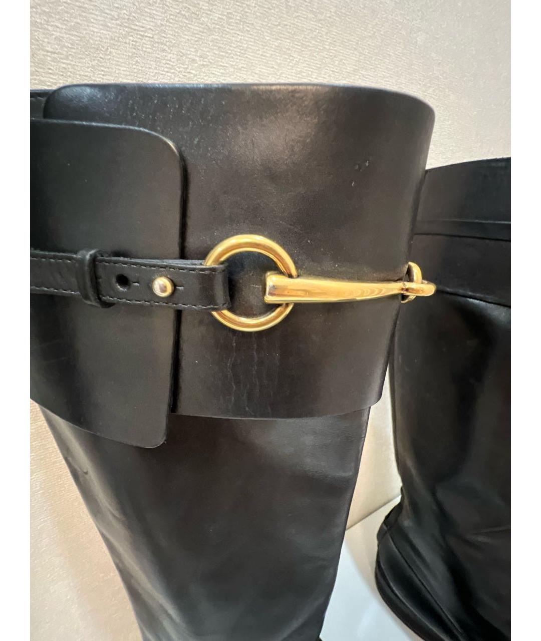 GUCCI Черные кожаные сапоги, фото 5
