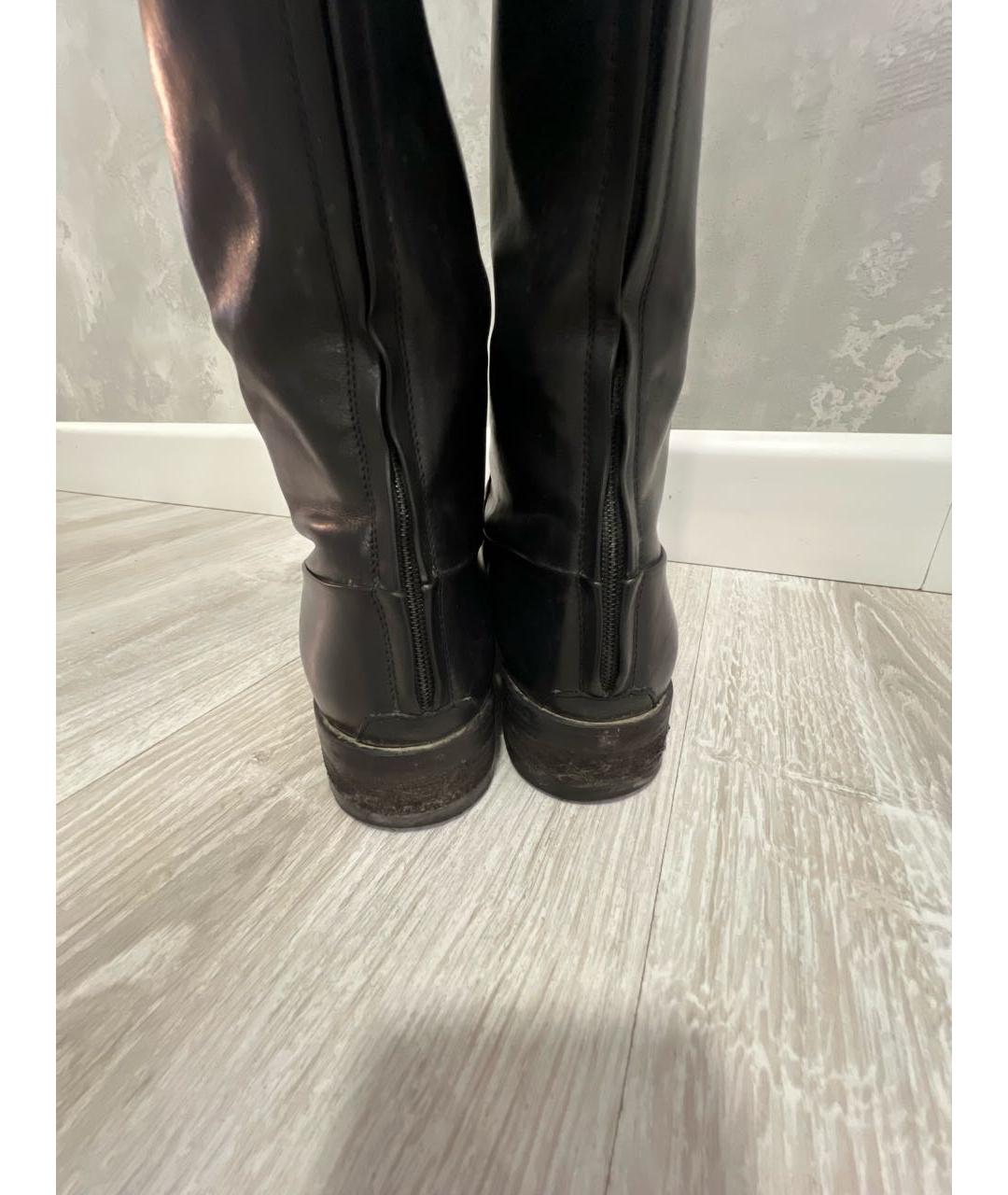 GUCCI Черные кожаные сапоги, фото 7