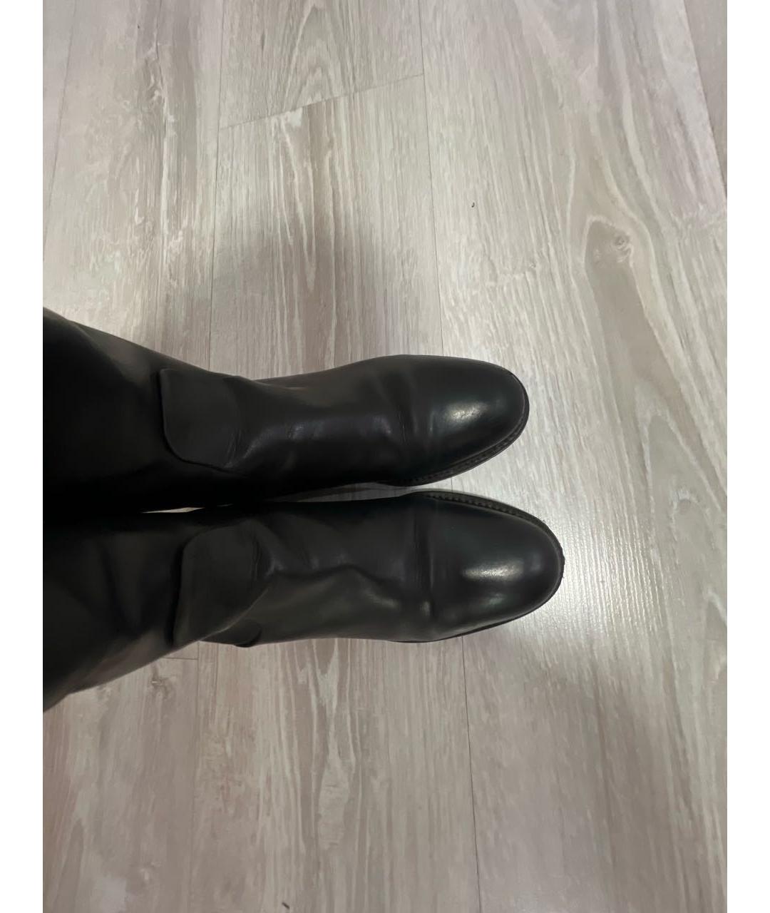 GUCCI Черные кожаные сапоги, фото 3