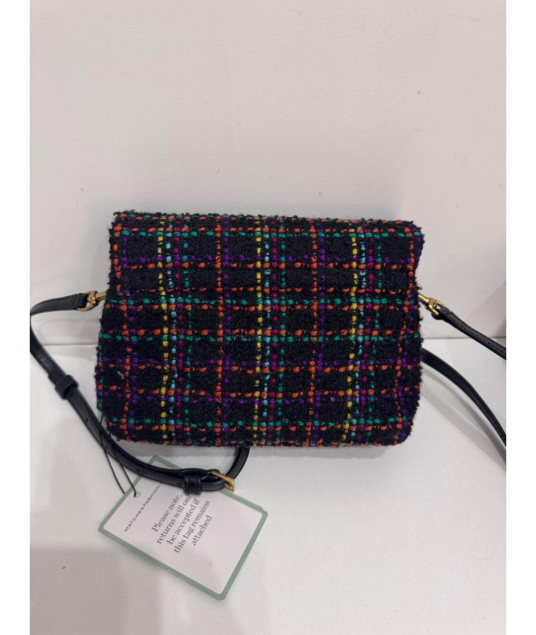 SAINT LAURENT Черная тканевая сумка через плечо, фото 3