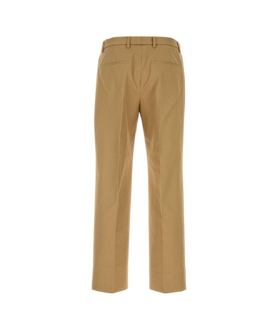 GUCCI Бежевые хлопковые повседневные брюки, фото 2