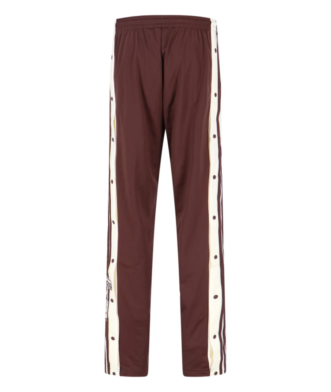 ADIDAS Коричневые полиэстеровые прямые брюки, фото 2
