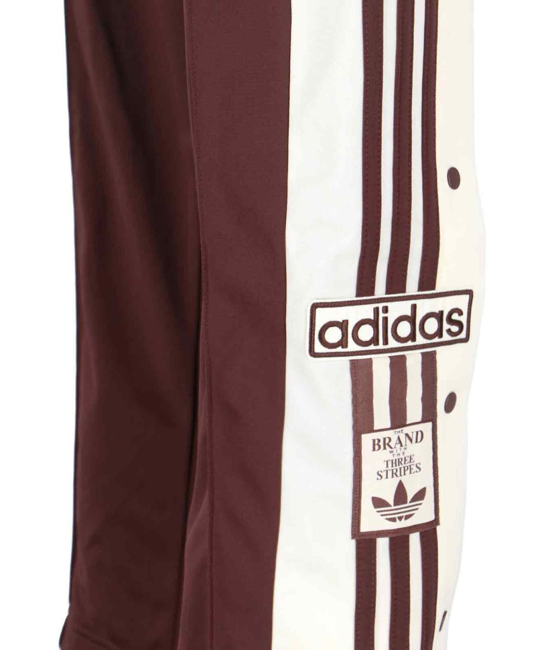 ADIDAS Коричневые полиэстеровые прямые брюки, фото 4