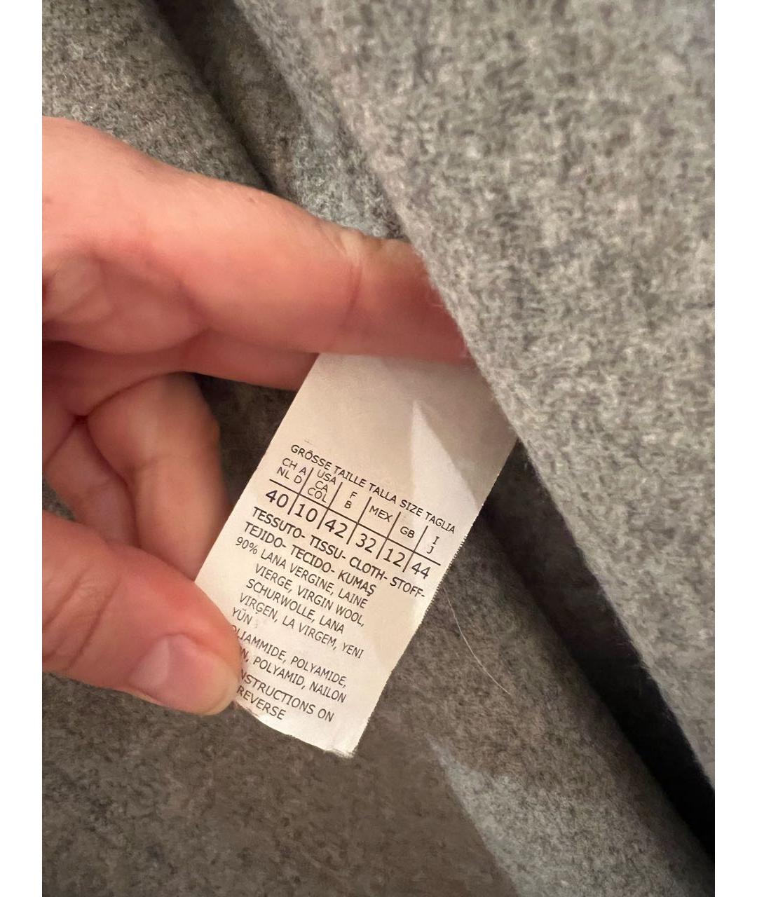 WEEKEND MAX MARA Серое шерстяное пальто, фото 5