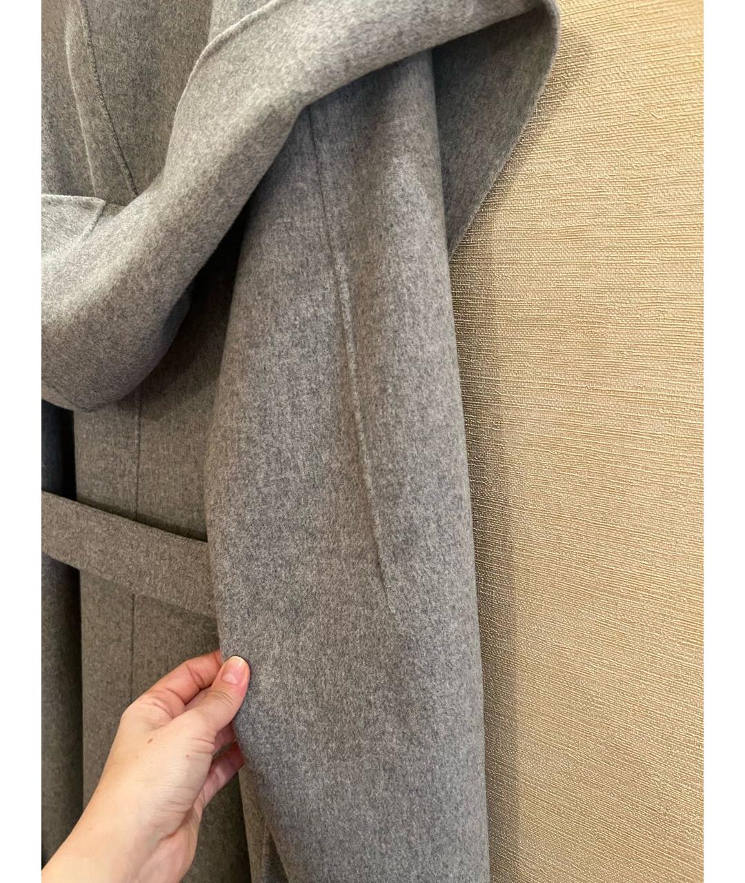 WEEKEND MAX MARA Серое шерстяное пальто, фото 7
