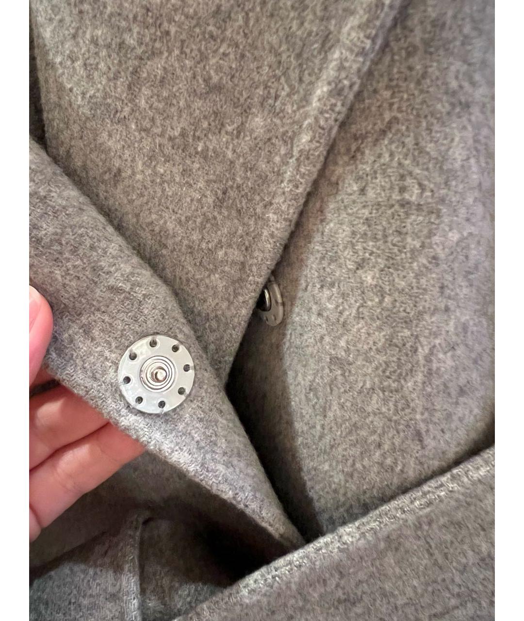 WEEKEND MAX MARA Серое шерстяное пальто, фото 8