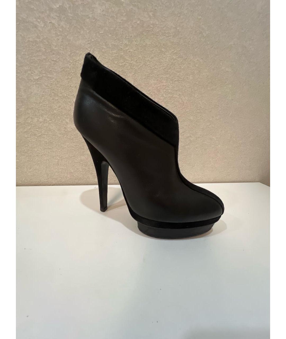 SAINT LAURENT Черные кожаные ботильоны, фото 6