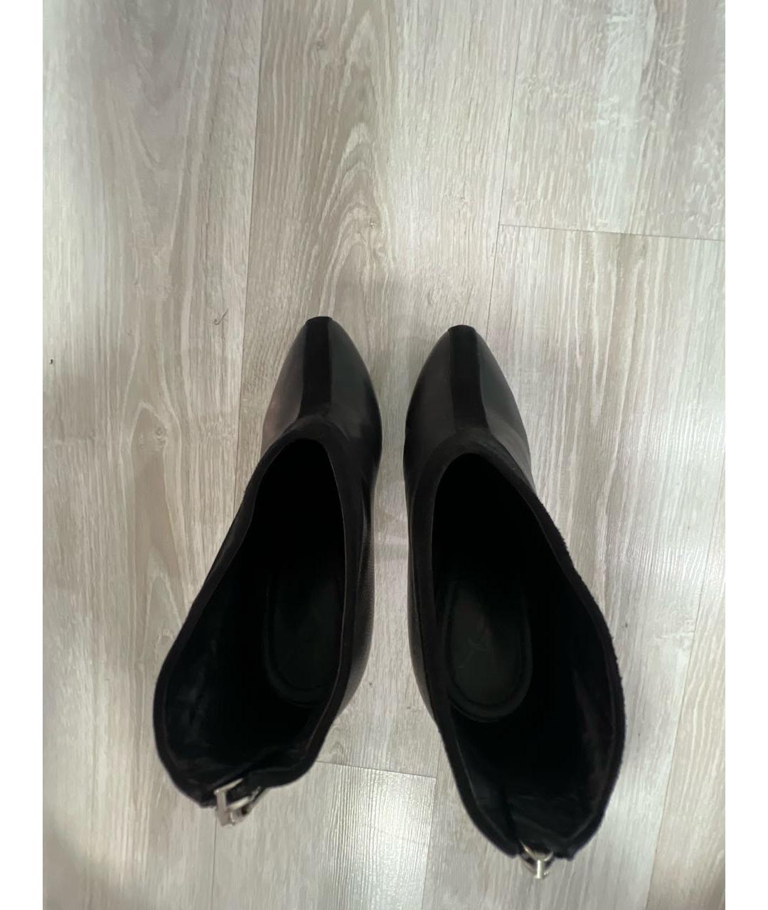 SAINT LAURENT Черные кожаные ботильоны, фото 3