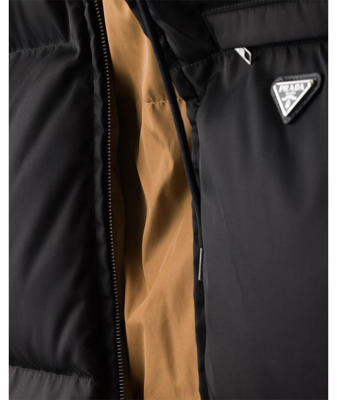 PRADA Черный полиэстеровый пуховик, фото 6