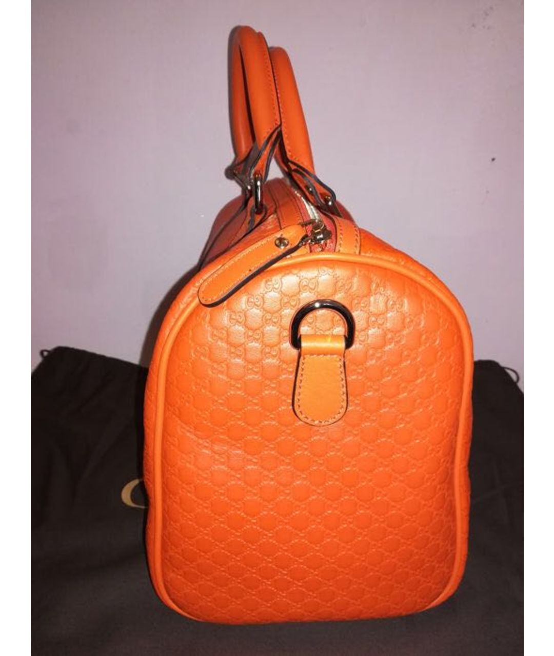 GUCCI Оранжевая кожаная сумка тоут, фото 8