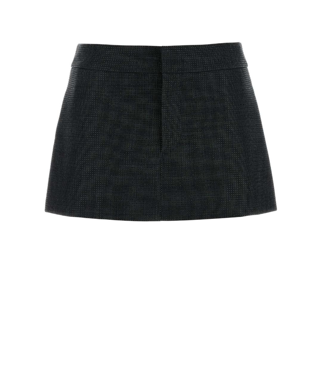 ALEXANDER WANG Серая шерстяная юбка мини, фото 1