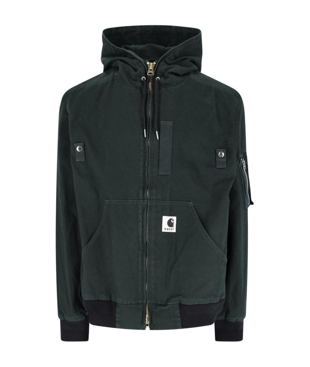 SACAI Зеленая полиэстеровая куртка, фото 1