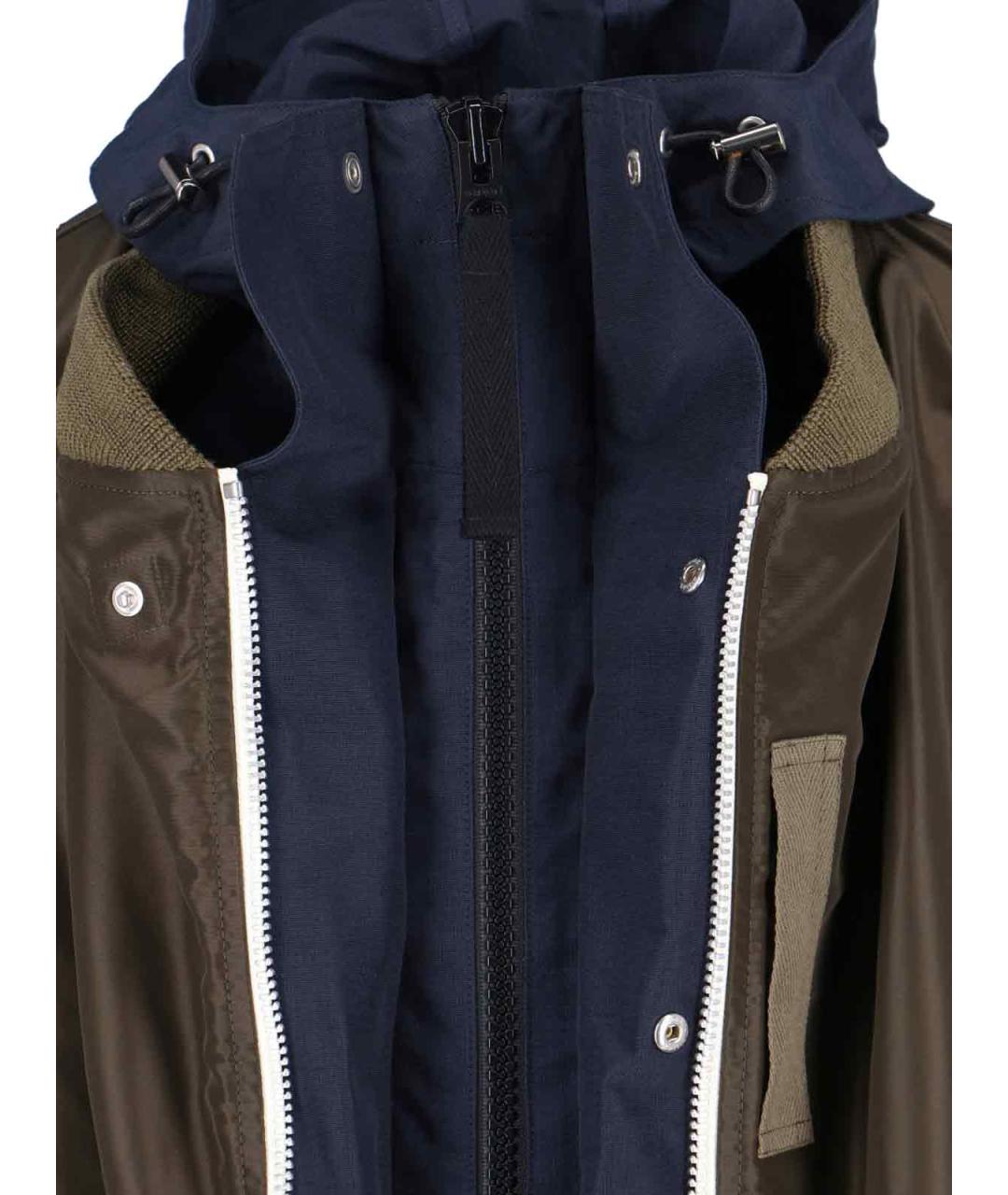 SACAI Зеленая полиамидовая куртка, фото 4