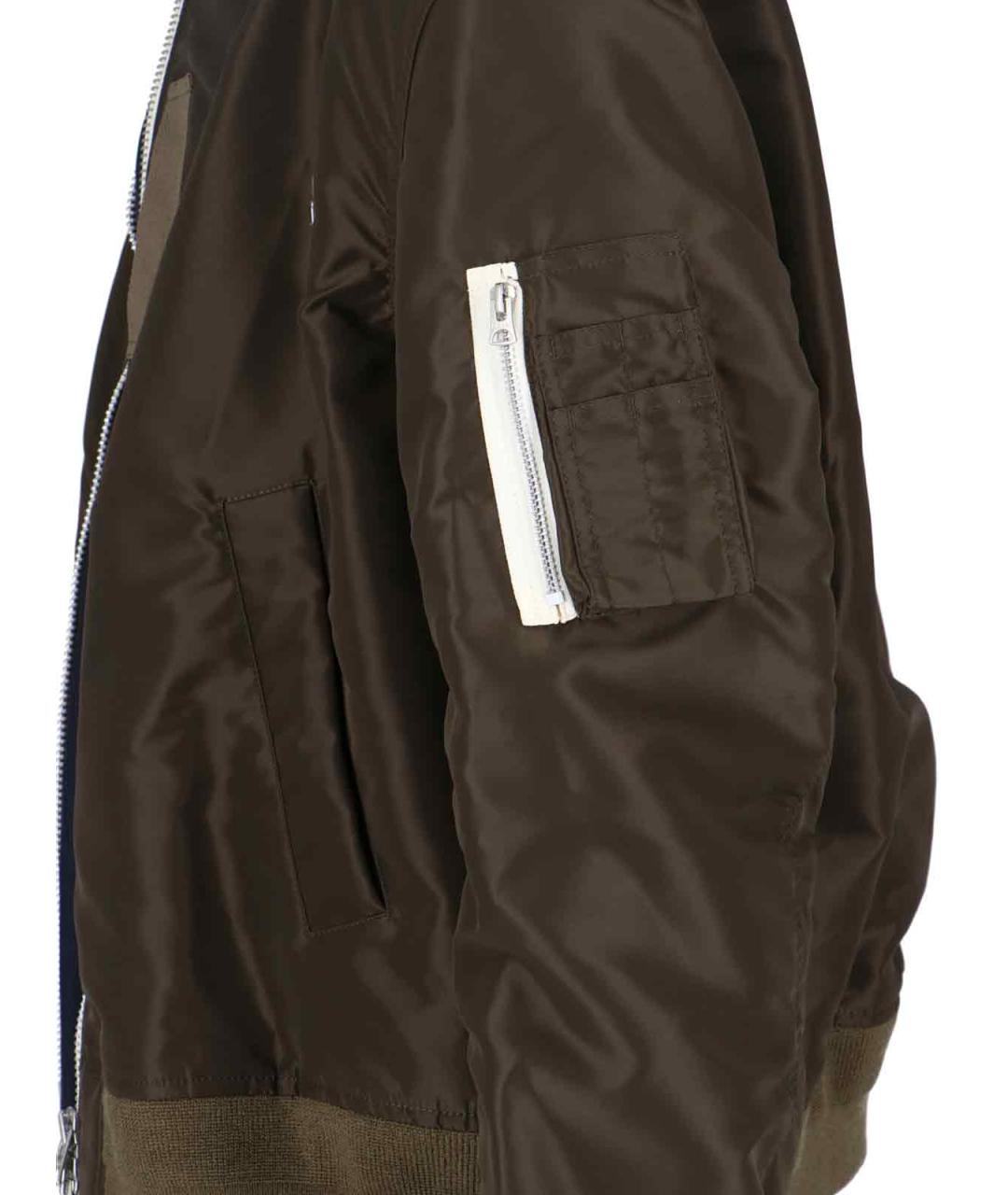 SACAI Зеленая полиамидовая куртка, фото 3