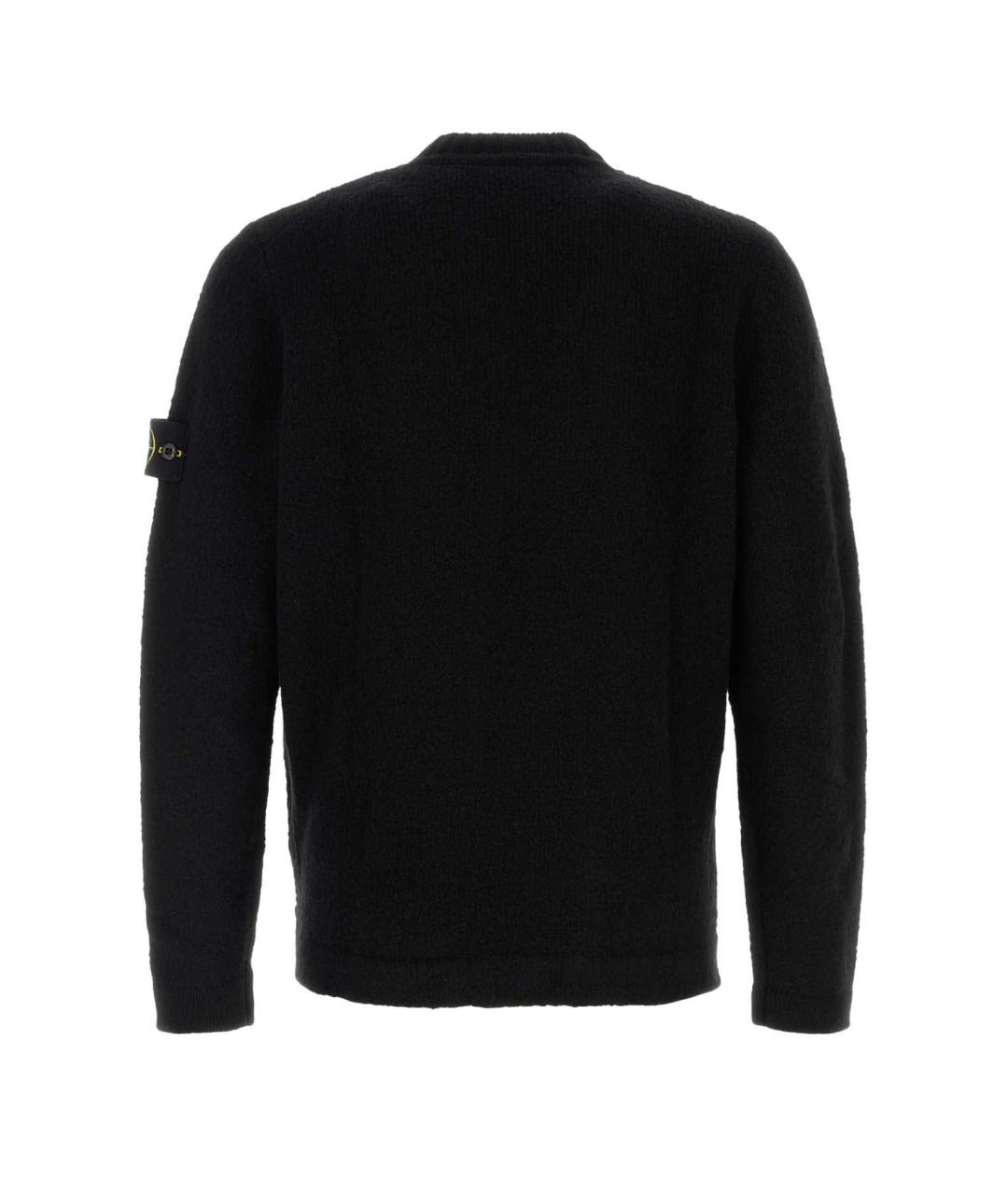 STONE ISLAND Черный шерстяной джемпер / свитер, фото 2