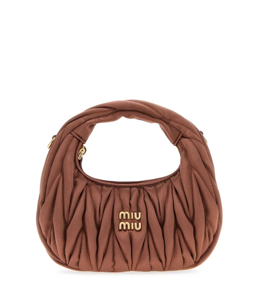 MIU MIU Розовая тканевая сумка с короткими ручками, фото 1