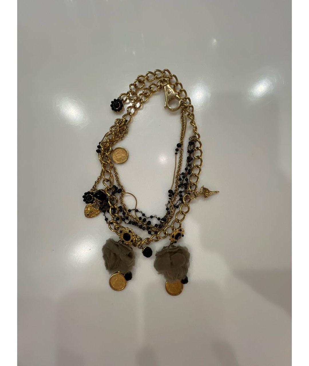 DOLCE&GABBANA Золотое металлическое колье, фото 4