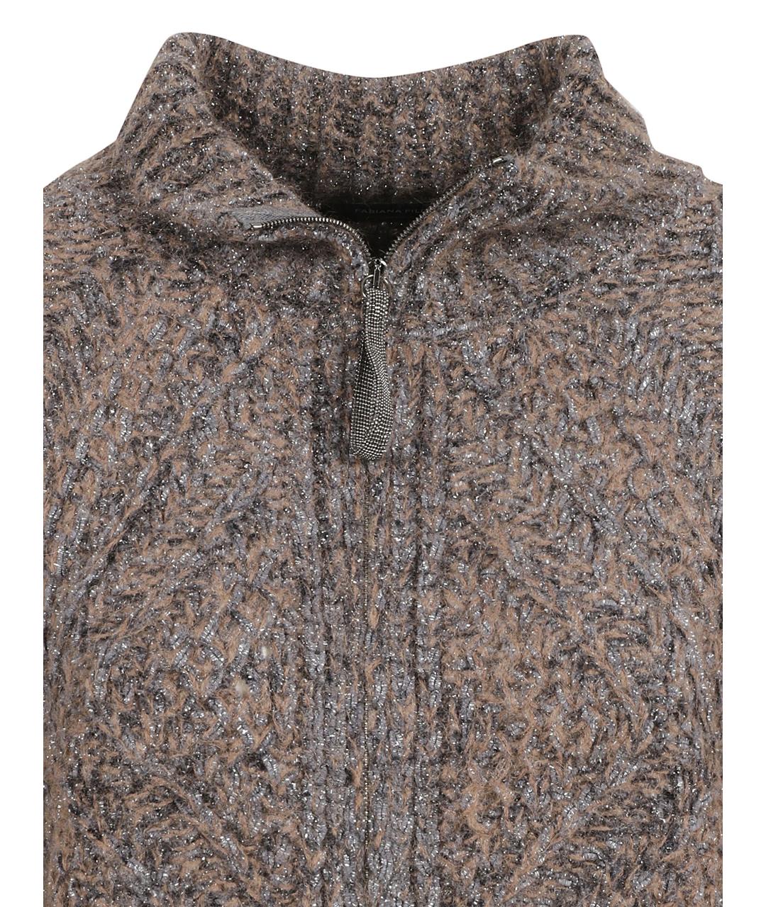 FABIANA FILIPPI Серый вискозный джемпер / свитер, фото 3