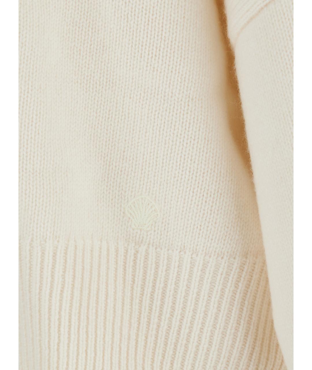LOULOU STUDIO Белый шерстяной джемпер / свитер, фото 3