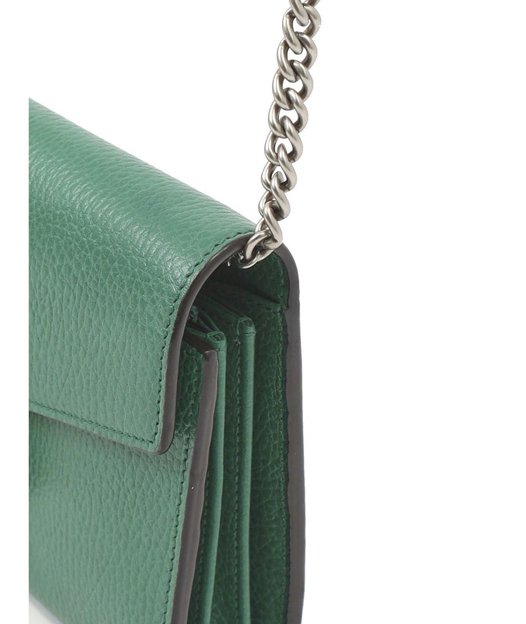 GUCCI Зеленая кожаная сумка через плечо, фото 6
