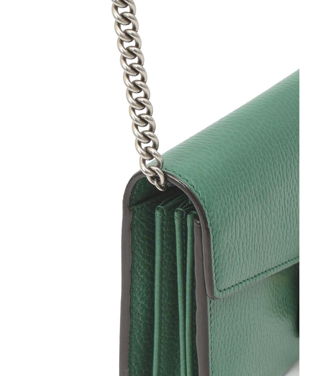 GUCCI Зеленая кожаная сумка через плечо, фото 5