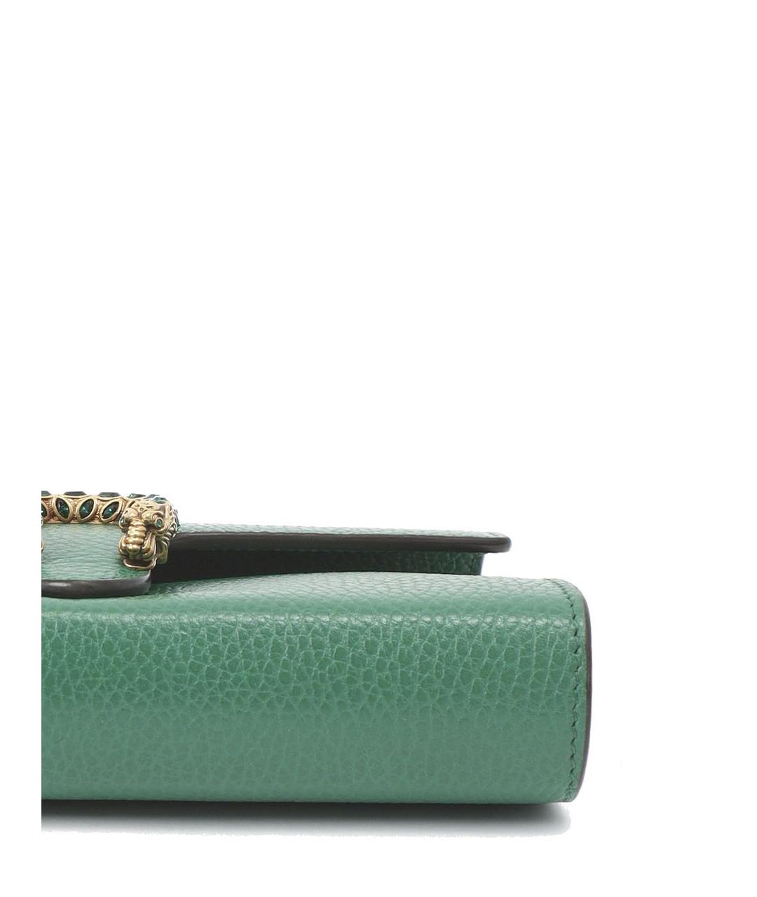 GUCCI Зеленая кожаная сумка через плечо, фото 8